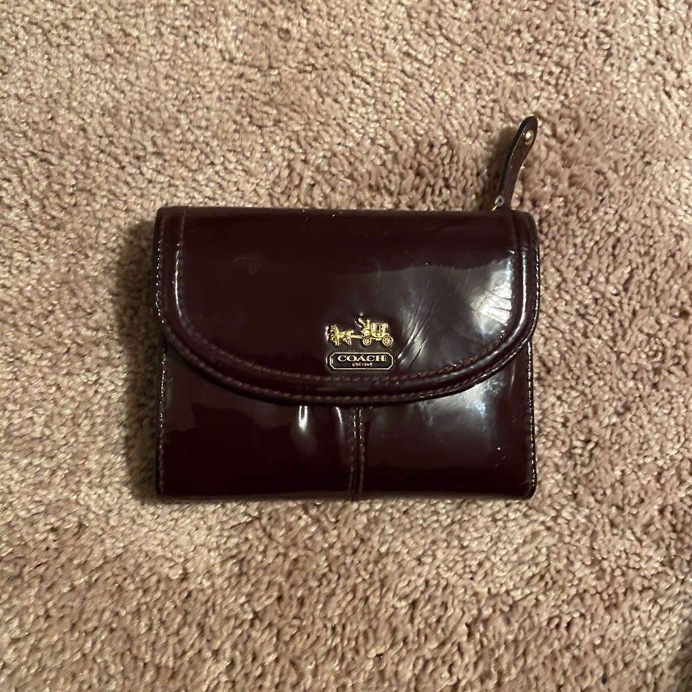 Coach eggplant/purple colored wallet
